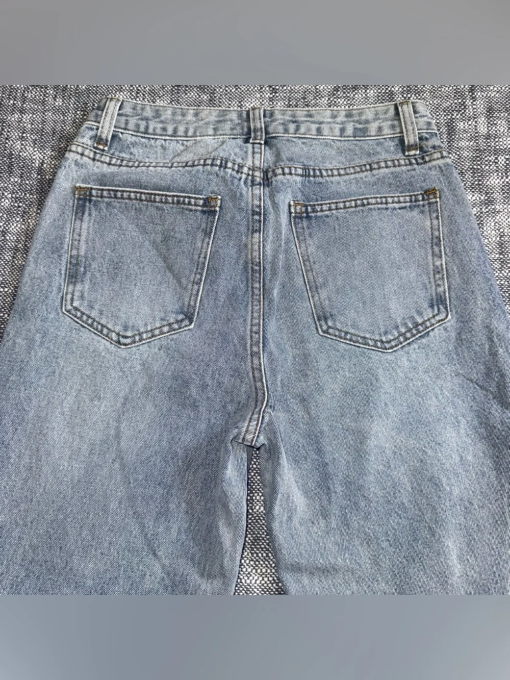Lioness Alabama slit split hem straight leg long length high waist rise jean XXS